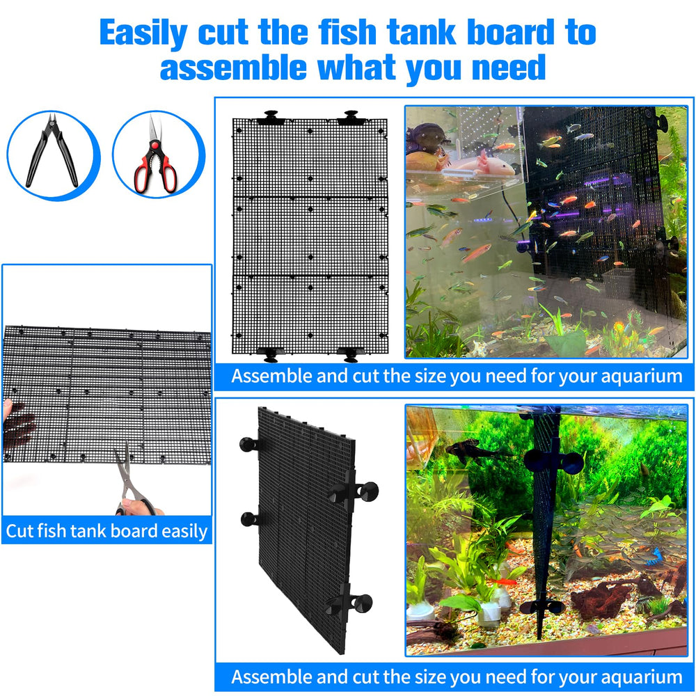 Weramics diy aquarium divider cut-to-fit enables custom tank layouts.