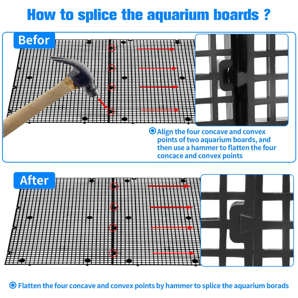 Weramics egg crate bottom plate doubles as a sturdy aquarium base.