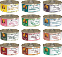 Weruva grain-free 12-flavor variety-pack cans for varied meals