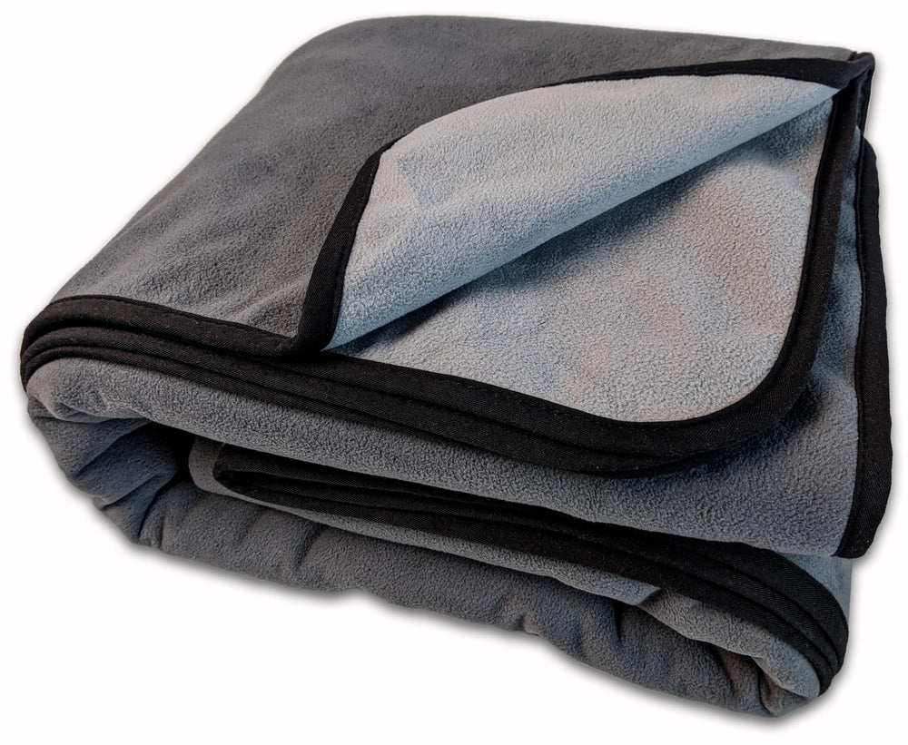 WESBRAD blanket 60x50 cool grey demonstrates easy-care, machine-wash convenience.