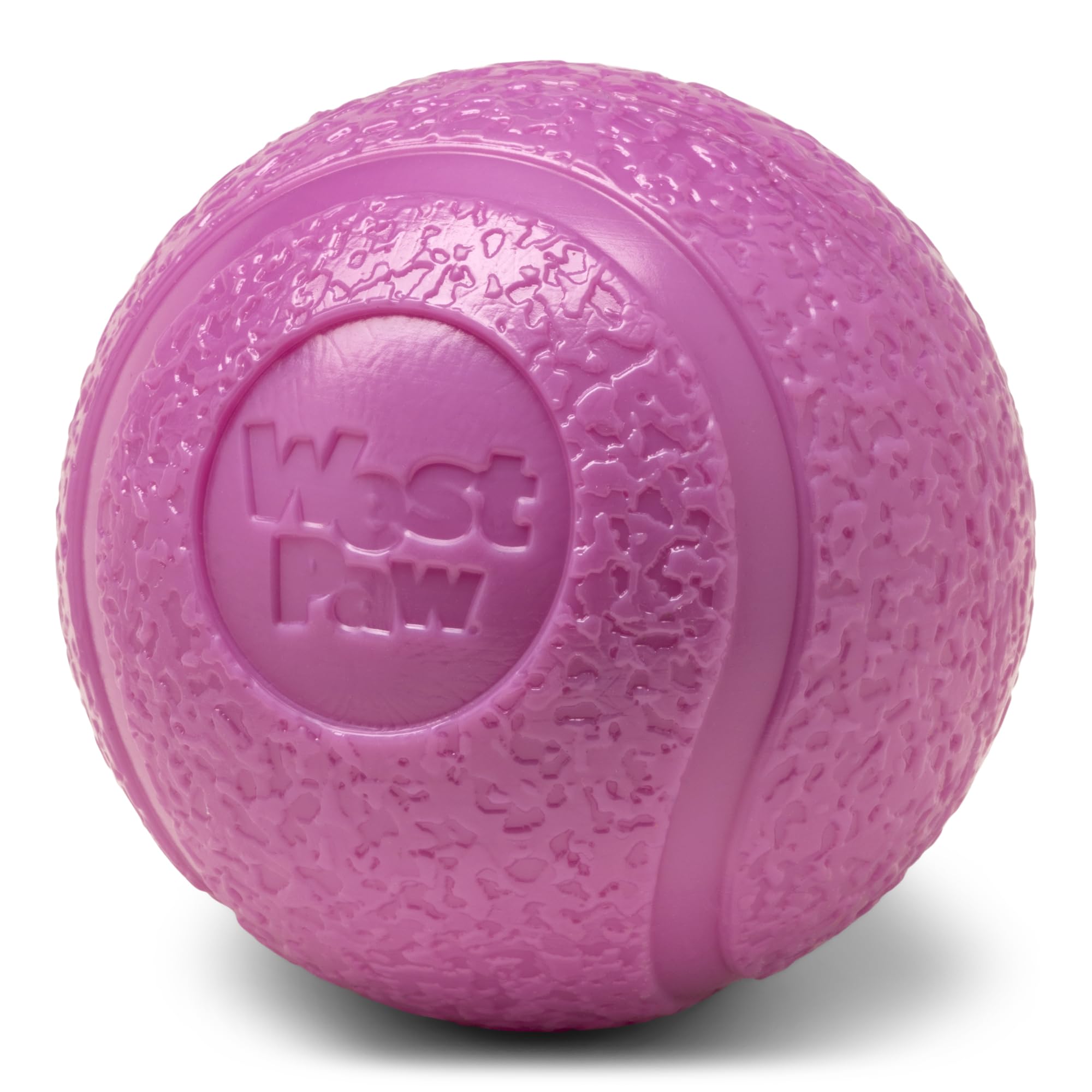 WEST PAW Boundr Ball toy hot-pink ideal for playful water outings and splashy rewards.