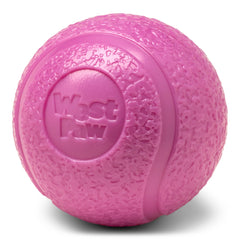 WEST PAW Boundr Ball toy hot-pink ideal for playful water outings and splashy rewards.
