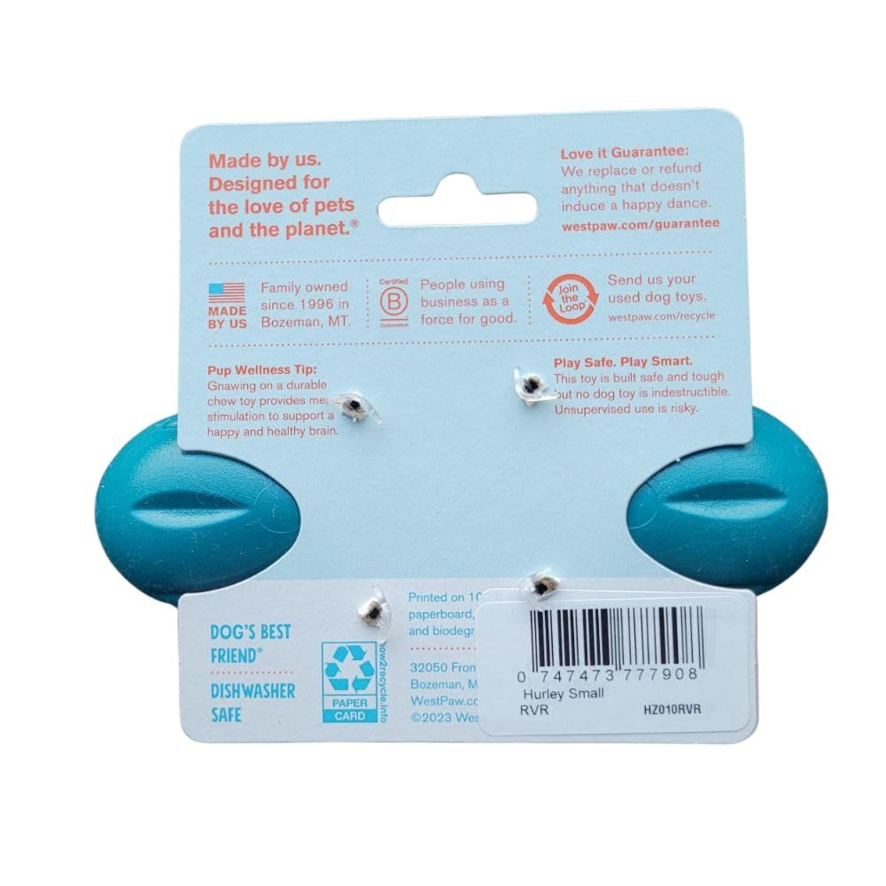 WEST PAW Hurley dog bone toy floating for water play and fetch.