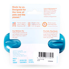 West Paw Qwizl close-up highlights sturdy chew-friendly mechanism for tough chewers.