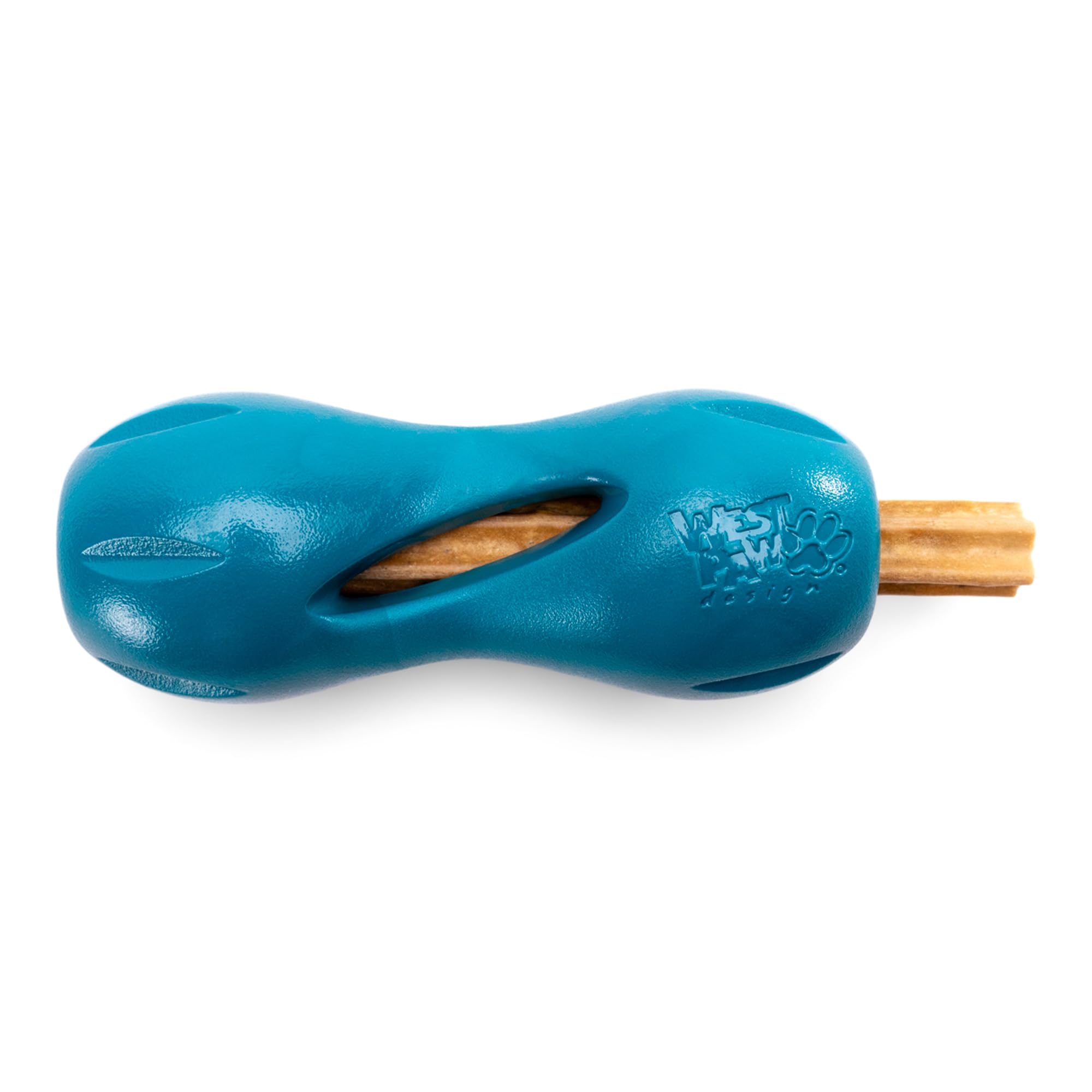 West Paw Qwizl dishwasher-safe design keeps the toy clean for repeat use.