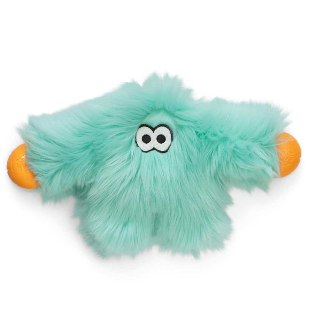 West Paw Rowdies Helga seafoam plush close-up showing soft surface for cuddling.