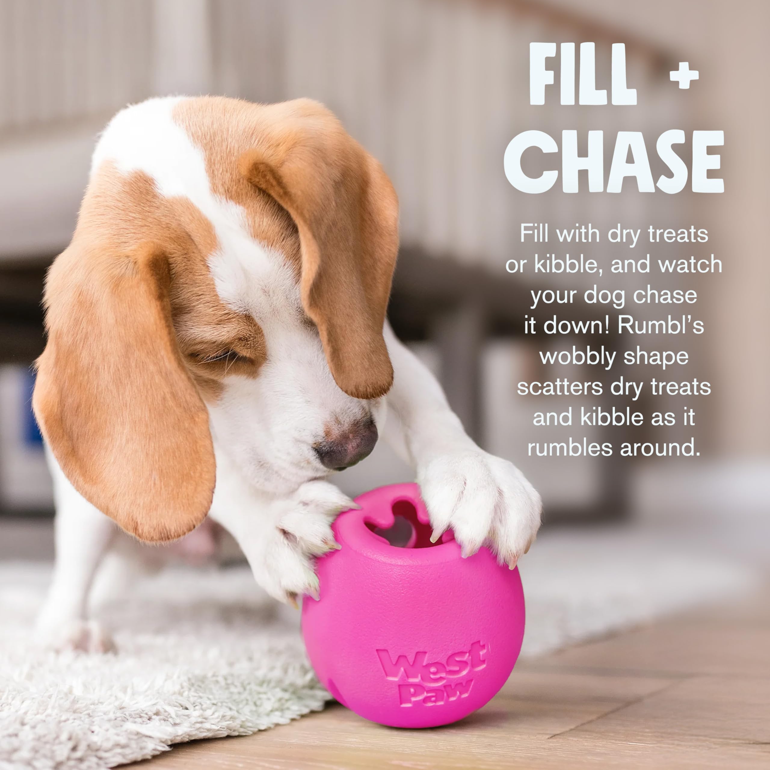 WEST PAW Rumbl hot pink small size for compact play.