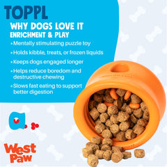 WEST PAW Toppl XL open cavity filled demonstrates versatile treat options.