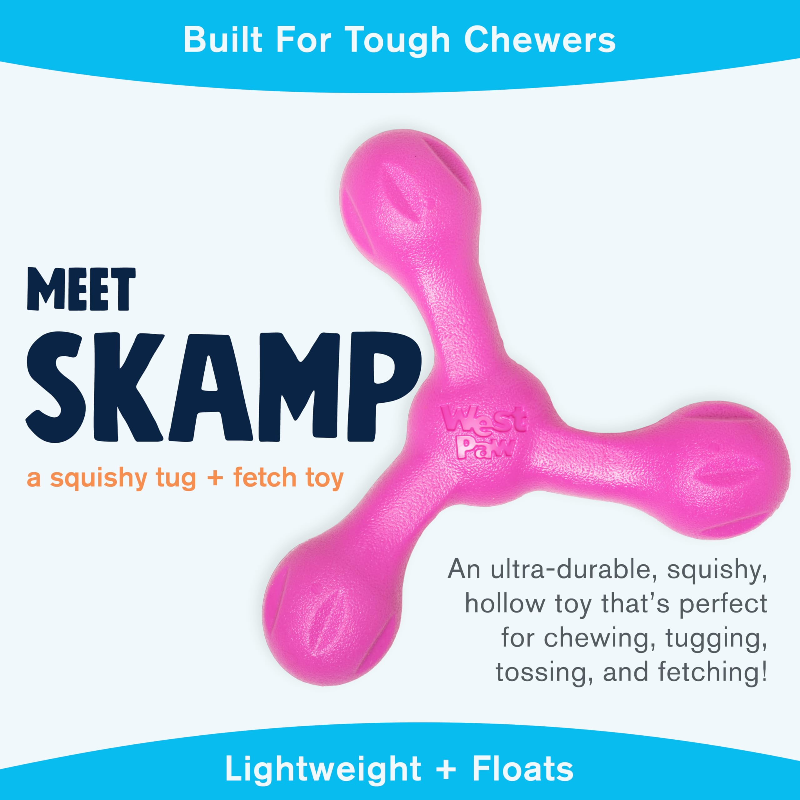 WEST PAW Zogoflex Air Skamp tug-play image—great for supervised tug-of-war.