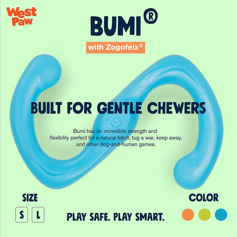 West Paw Zogoflex Bumi close-up shows squishy surface ideal for gentle chewing