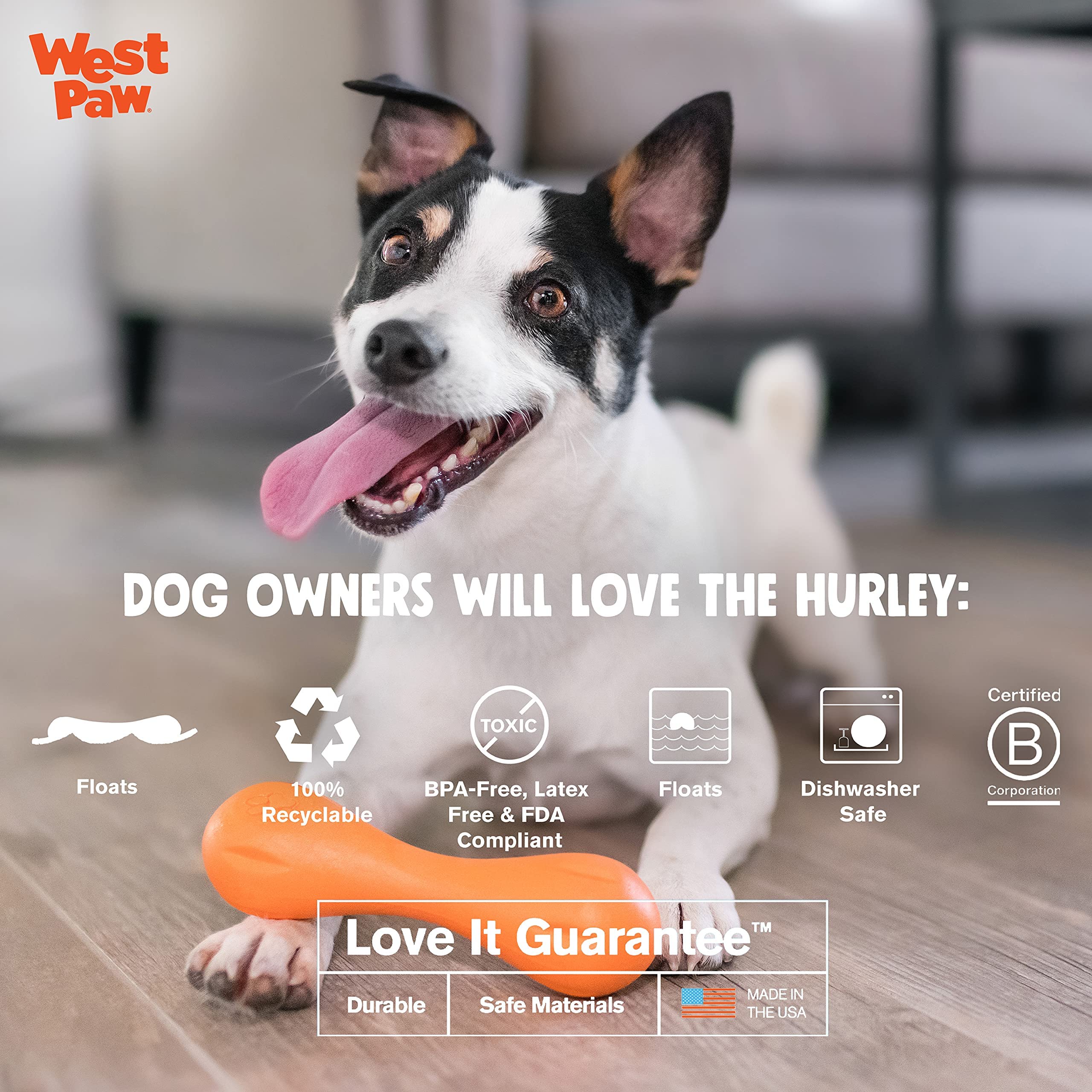 WEST PAW Zogoflex Hurley aggressive-chewer toy in bright aqua supports long chew sessions