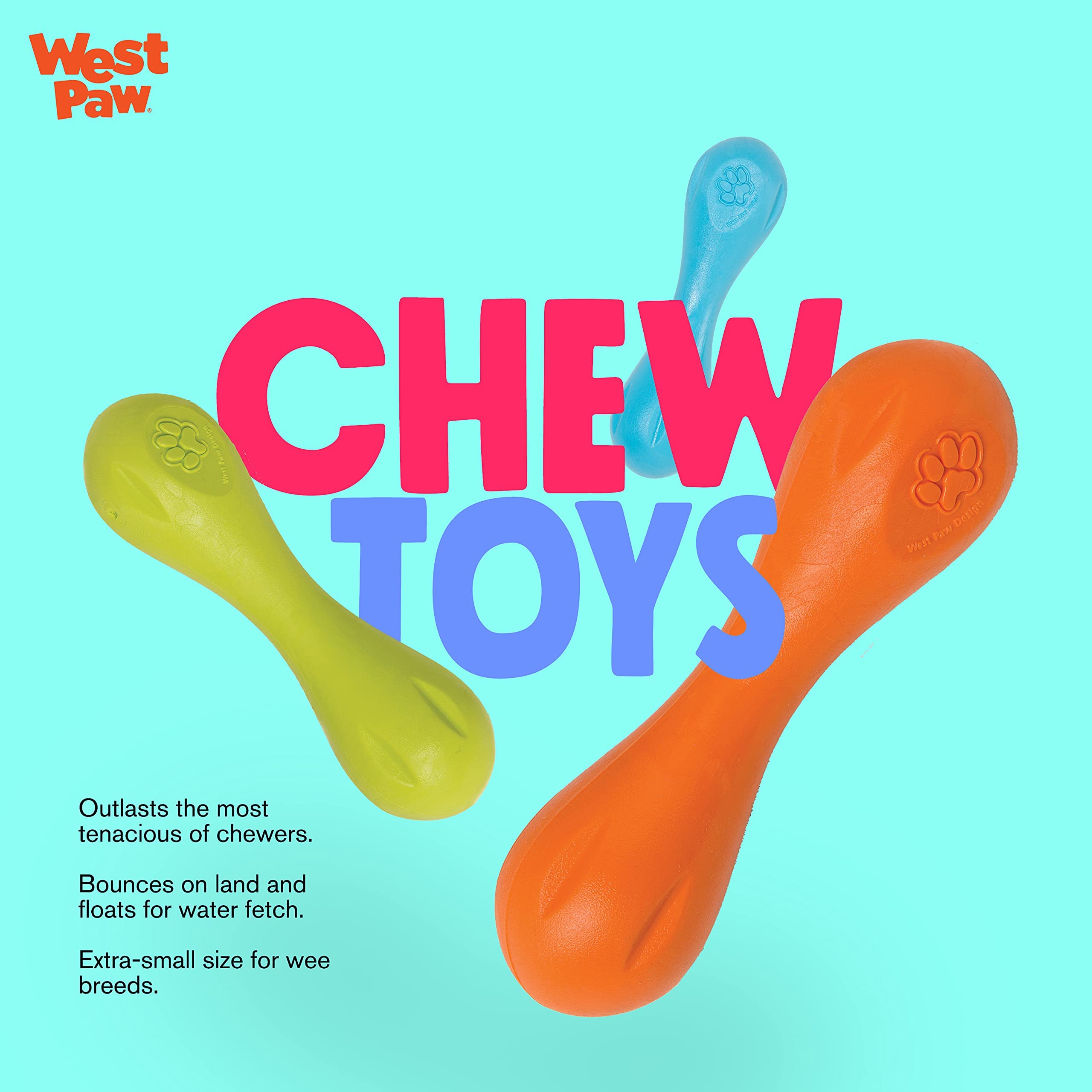 WEST PAW Zogoflex Hurley recyclable toy made from safe rubber for eco-conscious play