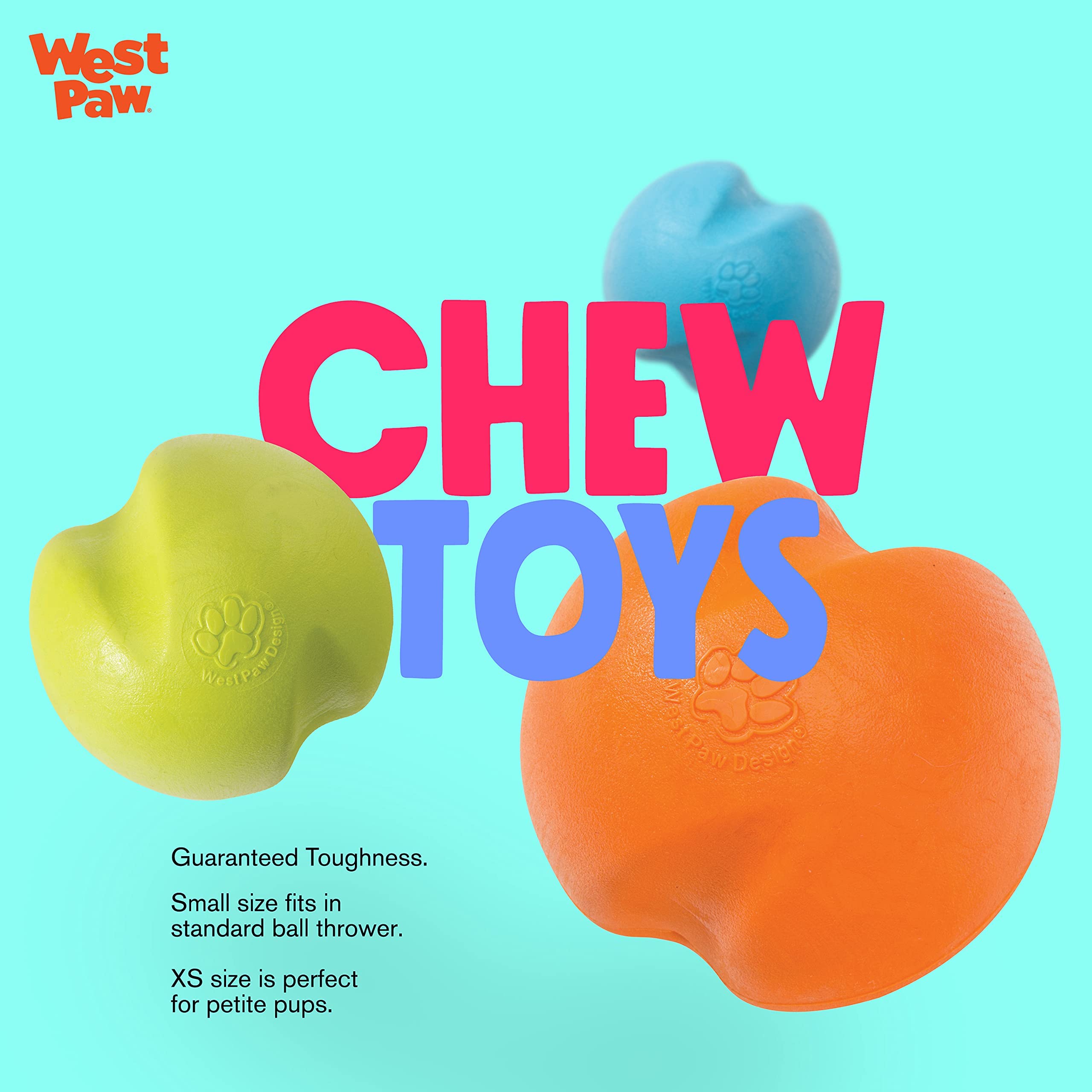 WEST PAW Zogoflex Jive Ball made from recyclable materials.