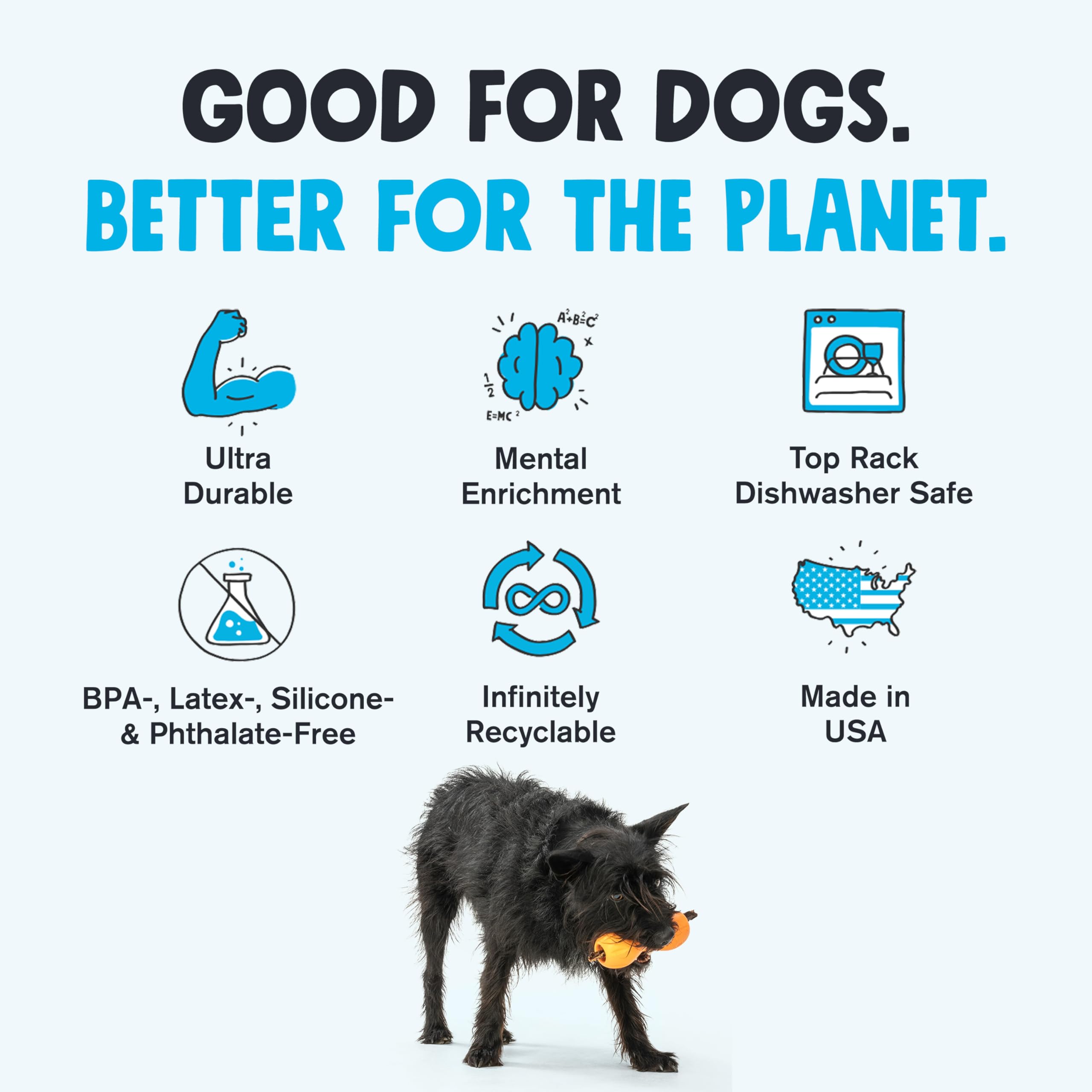 West Paw Zogoflex Qwizl chewer durability stands up to strong chewing sessions