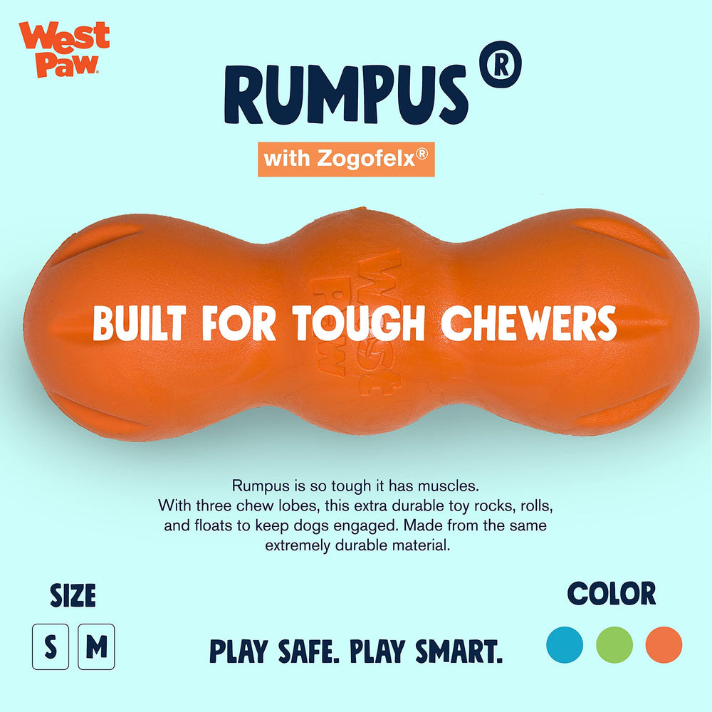 WEST PAW Zogoflex Rumpus bounce action demonstrates interactive play for dogs