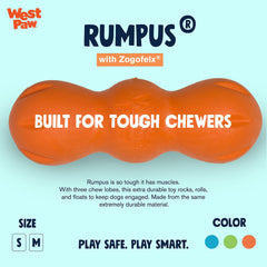 WEST PAW Zogoflex Rumpus bounce action demonstrates interactive play for dogs