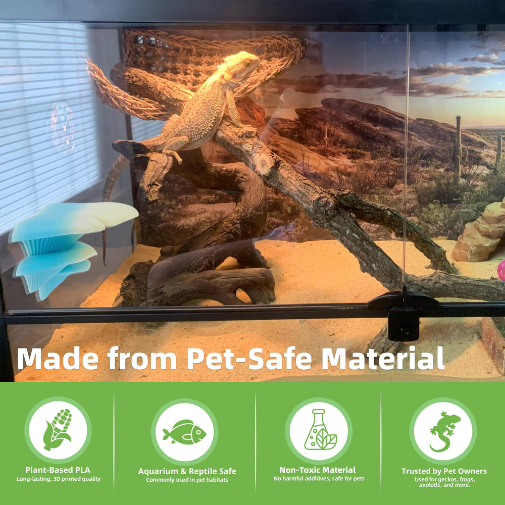 Detalle realista en tres dimensiones de champiñón Westant para hábitats de geckos y ranas.