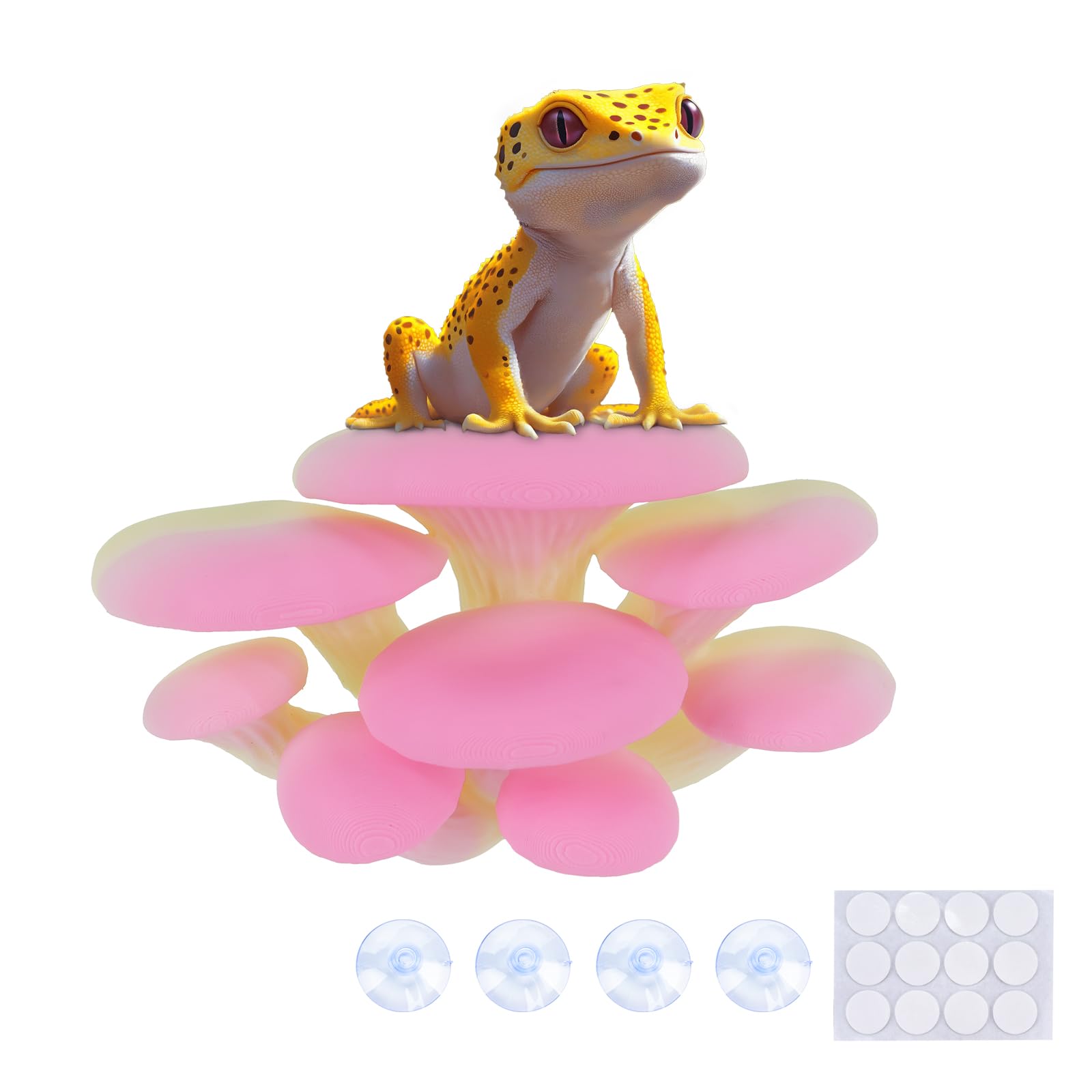 Westant Mushroom Decor rainbow cluster cap closeup for natural hiding spots in tanks