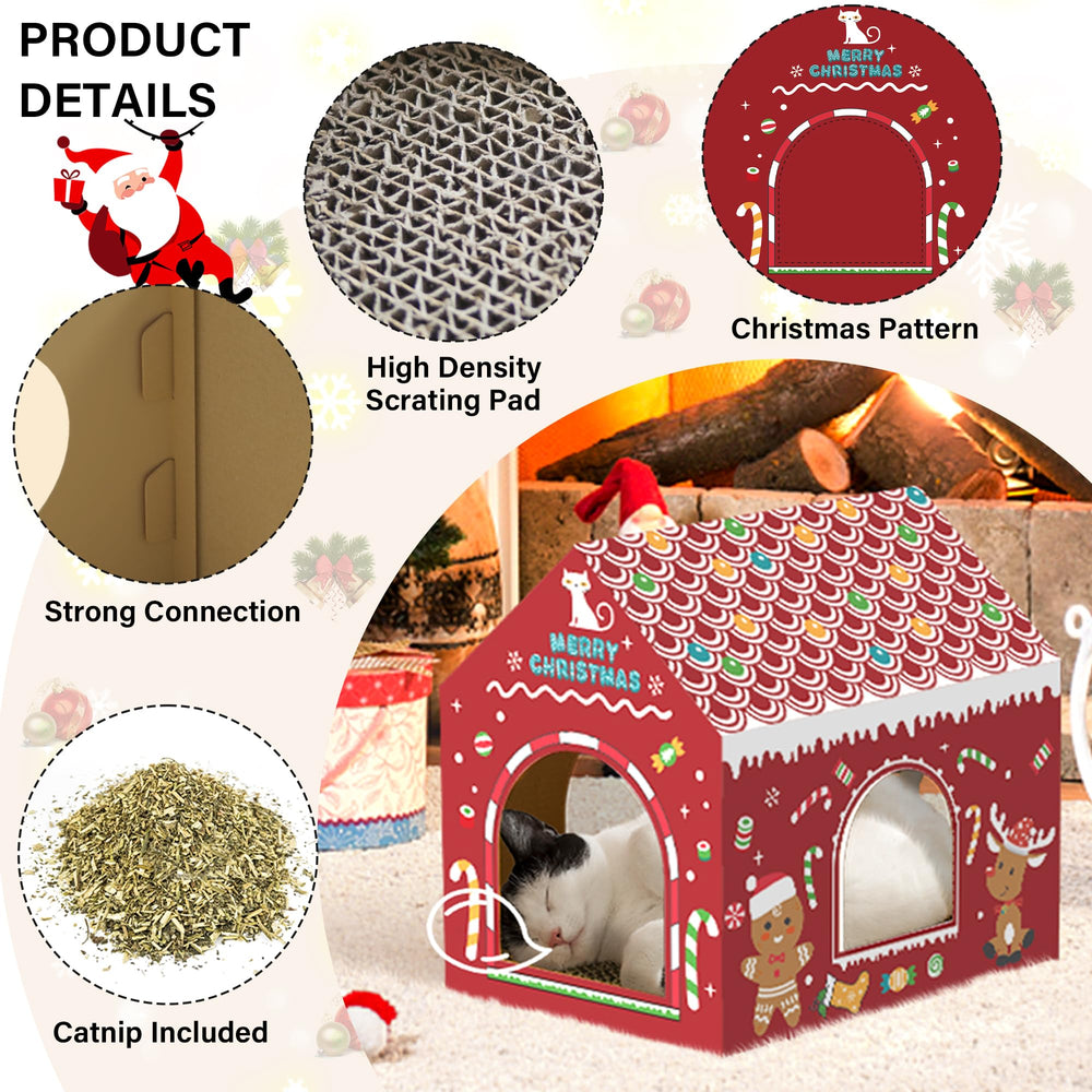 WESTERN HOME cat house front opening highlights easy access for curious cats.