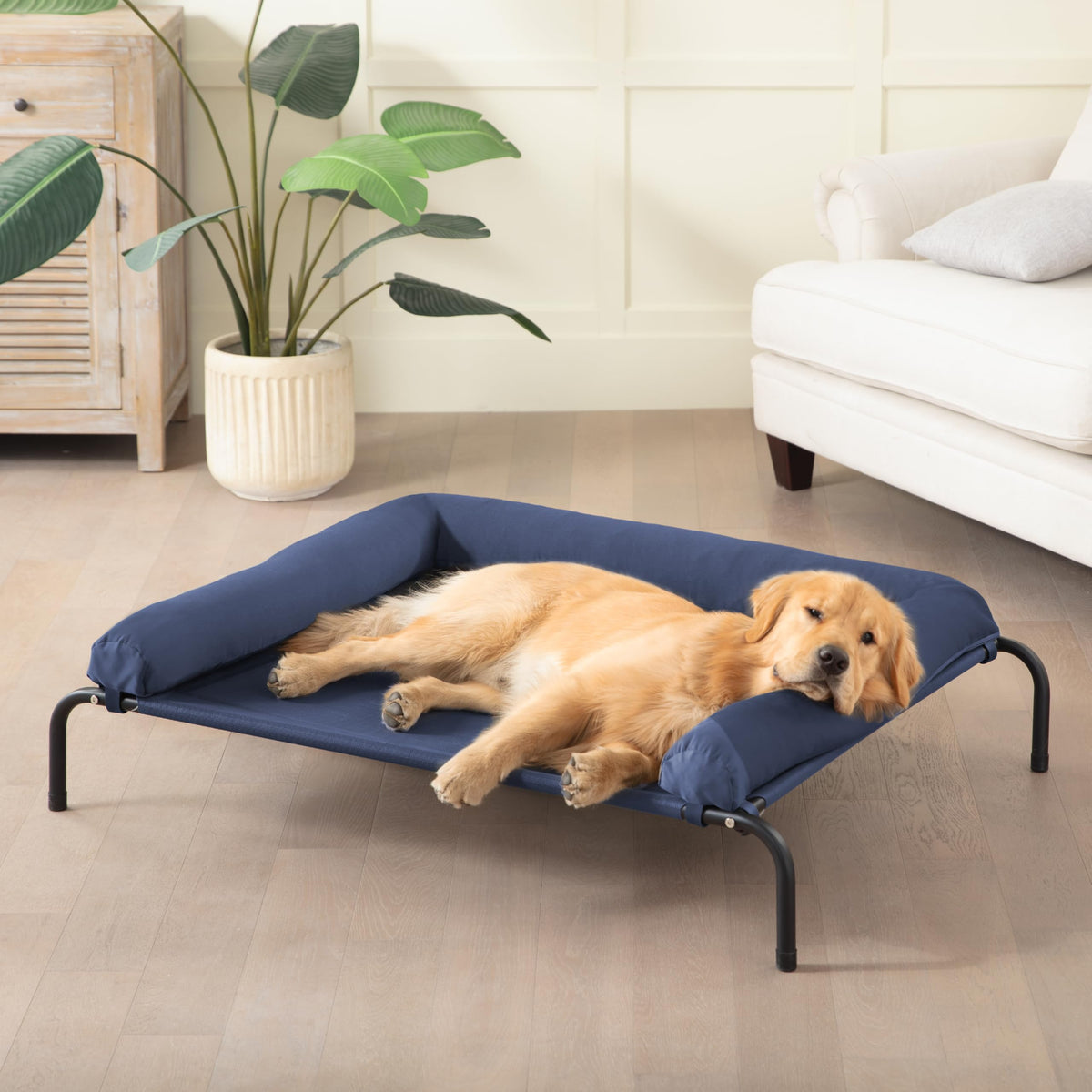 WESTERN HOME cooling elevated dog bed for large dogs outdoors with breathable mesh for cooling comfort