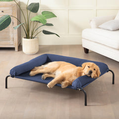 WESTERN HOME cooling elevated dog bed for large dogs outdoors with breathable mesh for cooling comfort
