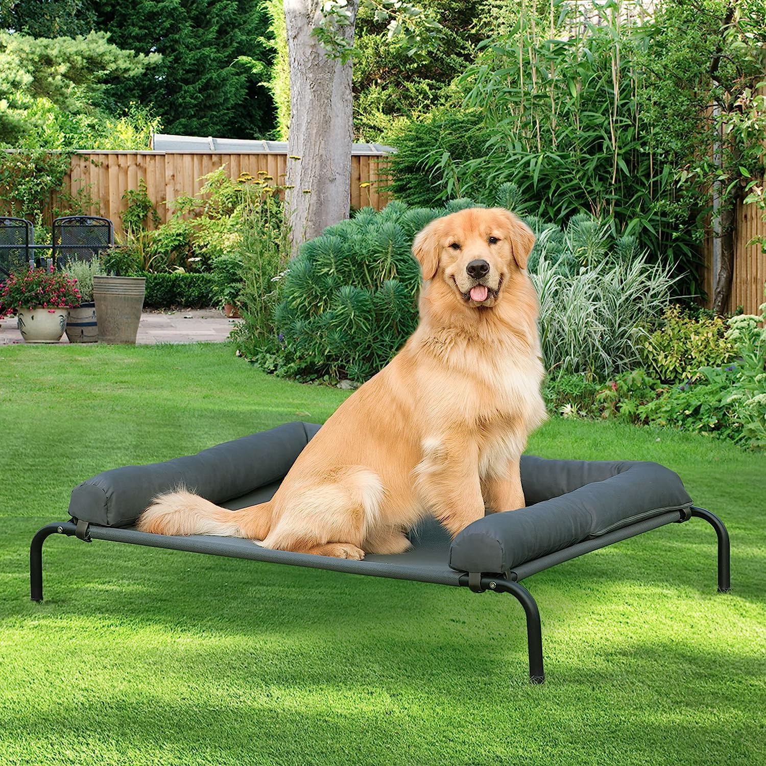 WESTERN HOME cooling elevated dog bed washable pillow demonstrates quick cleaning and versatile use