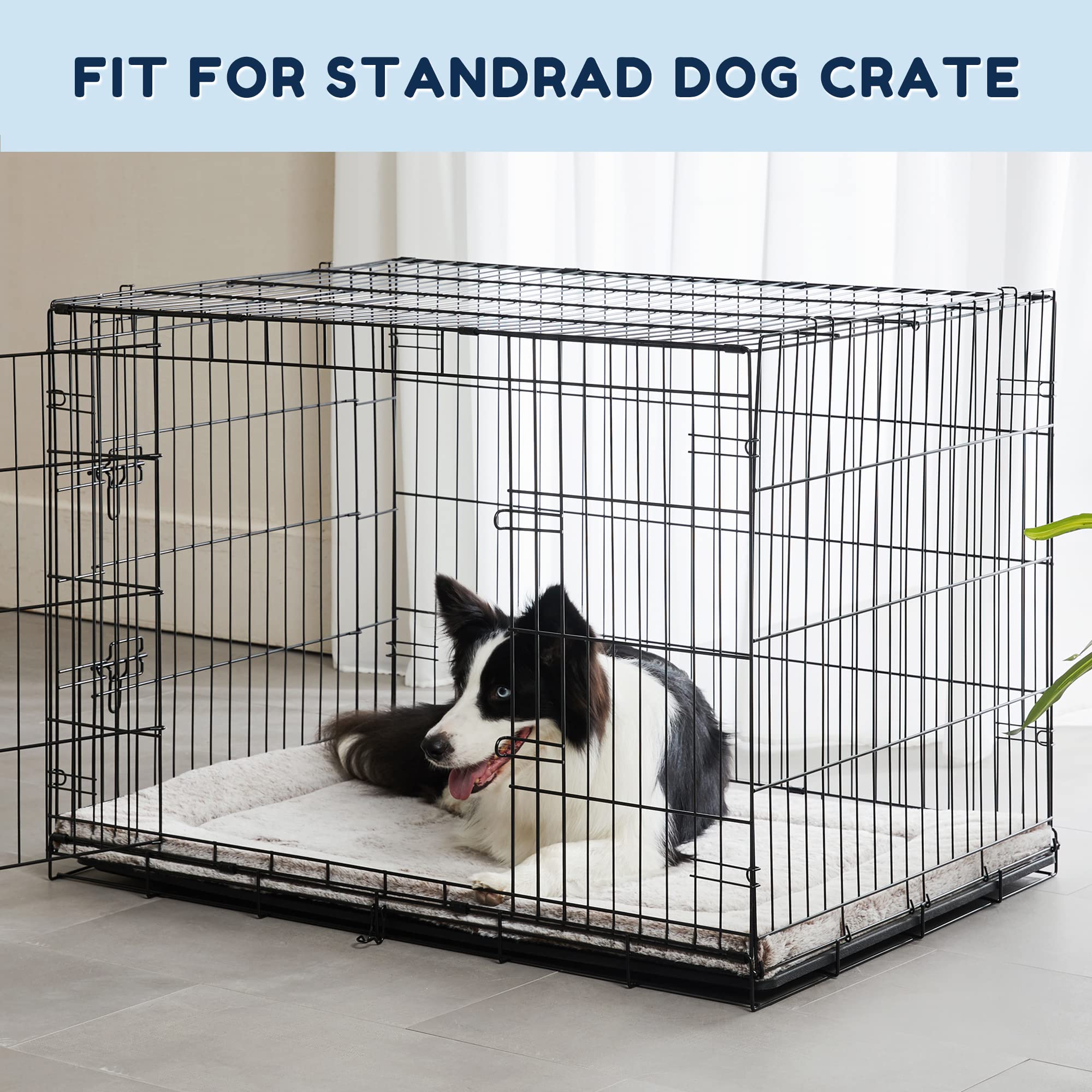 WESTERN HOME dog bed brown plush top provides warm, secure rest in crate or car