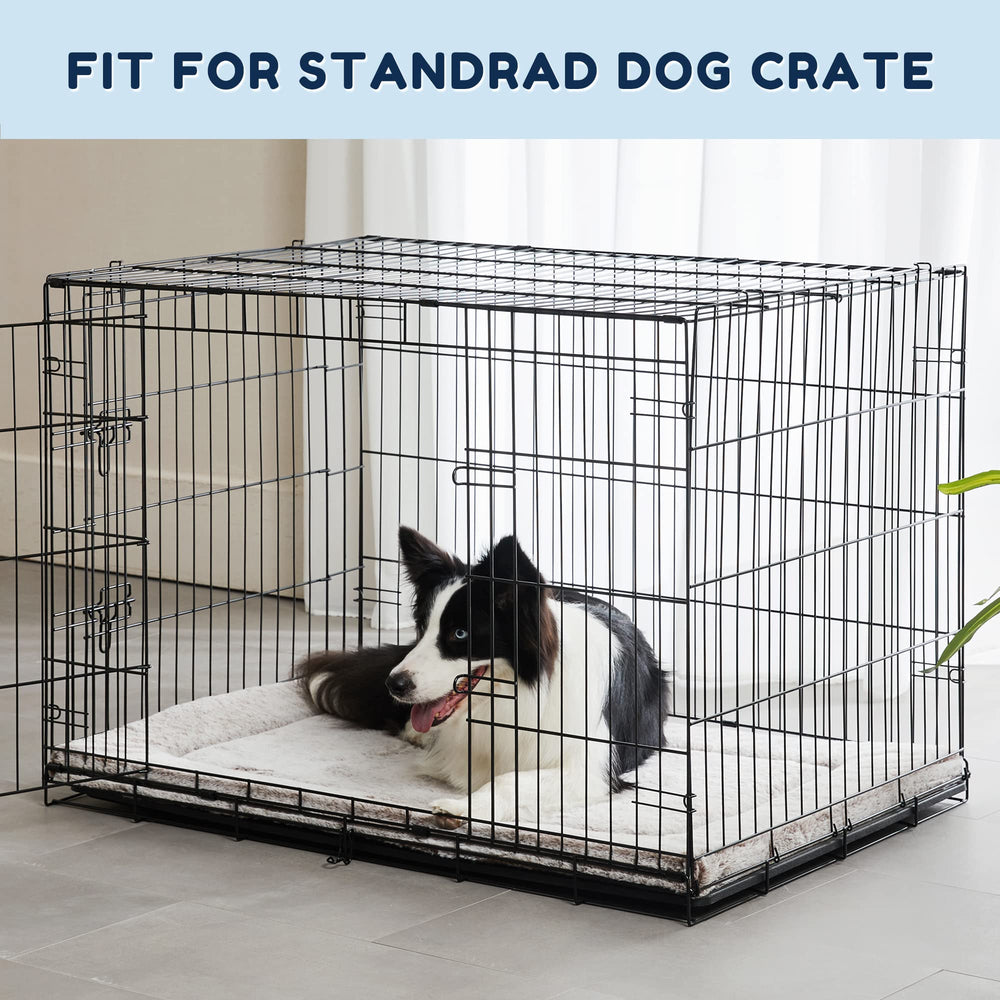 WESTERN HOME dog bed brown plush top provides warm, secure rest in crate or car