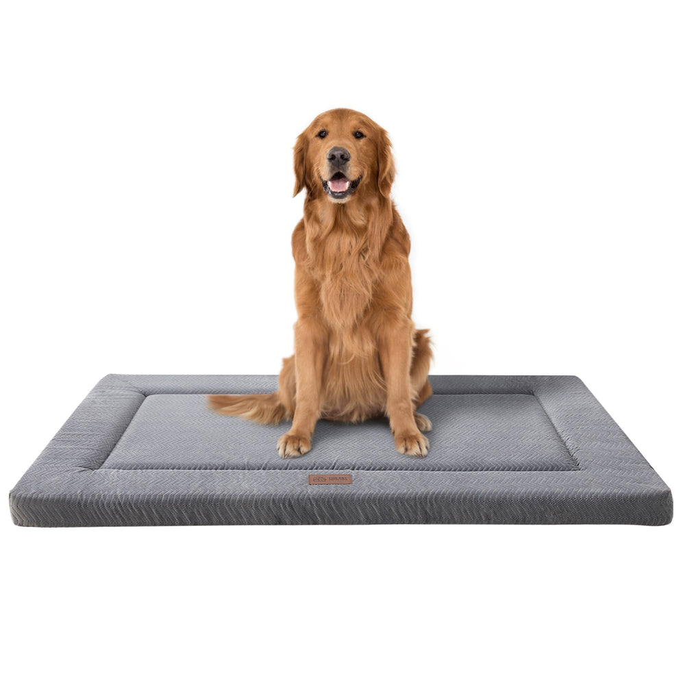 WESTERN HOME dog bed crate pad plush-grey offers cozy comfort in the crate.