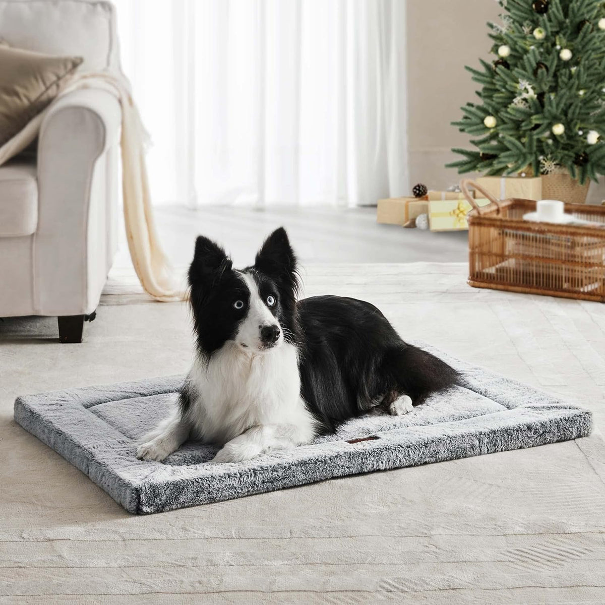 WESTERN HOME dog bed with plush top for crate lounging and cozy naps.