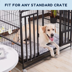 WESTERN HOME dog bed crate plush top view for cozy naps