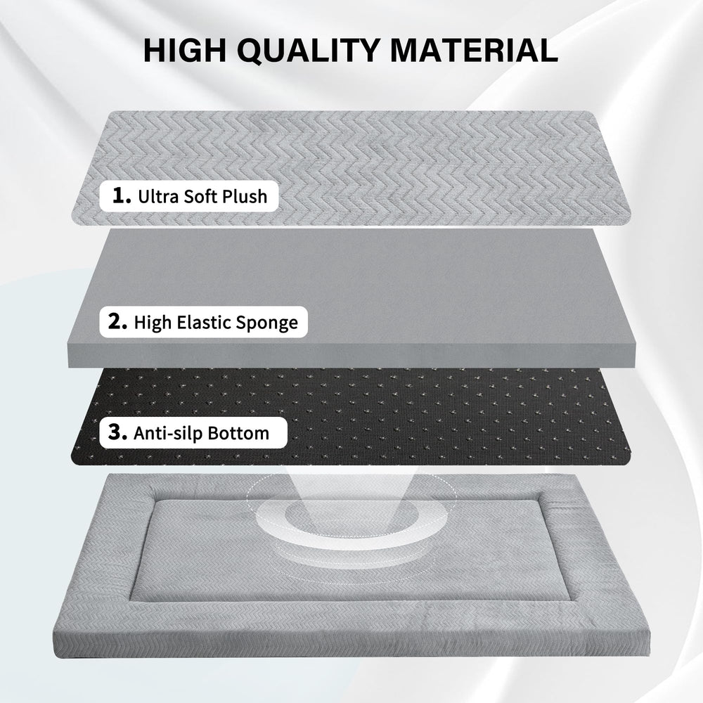 WESTERN HOME dog bed high resilience foam supports joints and comfortable sleeping positions.