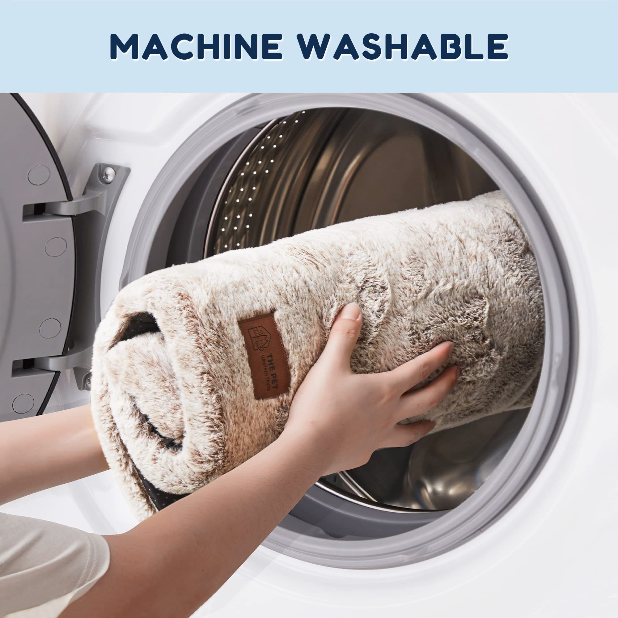WESTERN HOME dog bed machine-washable for easy cleaning after adventures