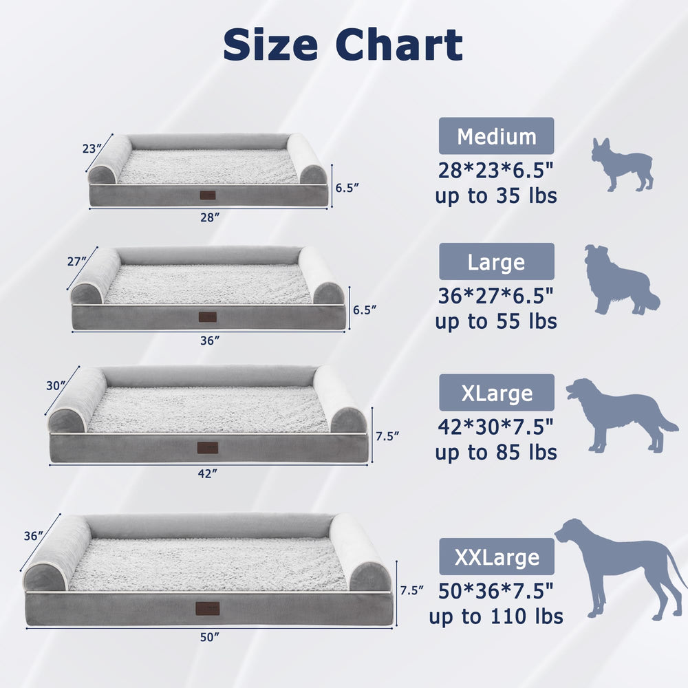 WESTERN HOME dog bed with non-slip bottom stays in place during naps.