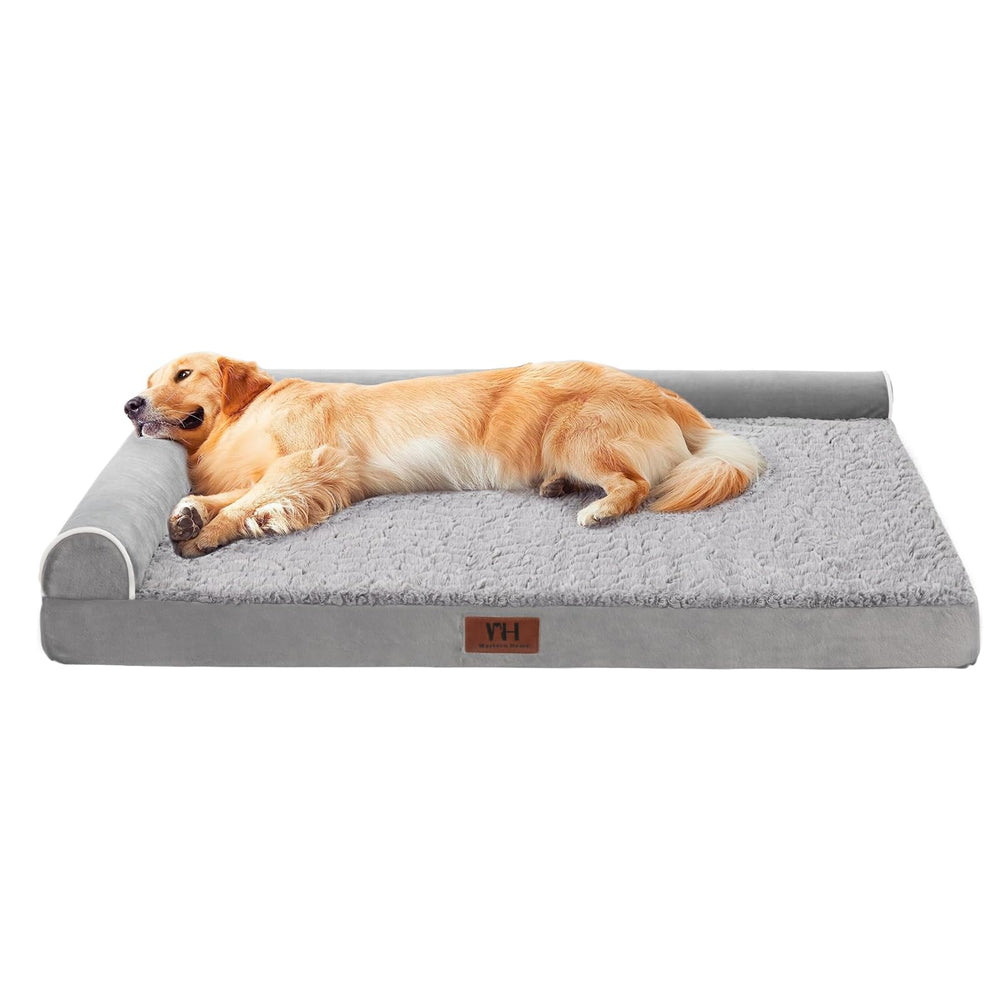 WESTERN HOME dog bed with non-slip bottom keeps pets stationary on slick floors.