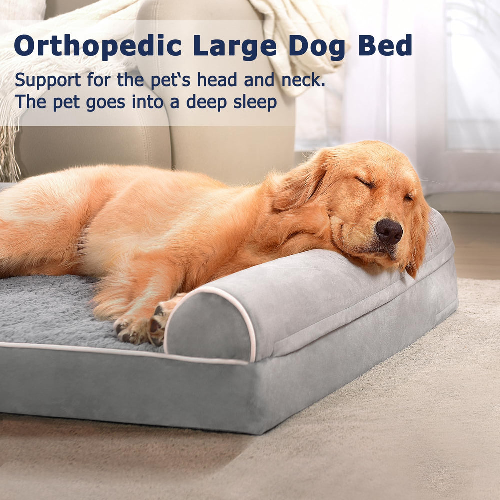 WESTERN HOME dog bed with orthopedic-foam support for joint-friendly rest.