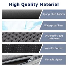 WESTERN HOME dog bed with removable washable cover for easy cleaning.