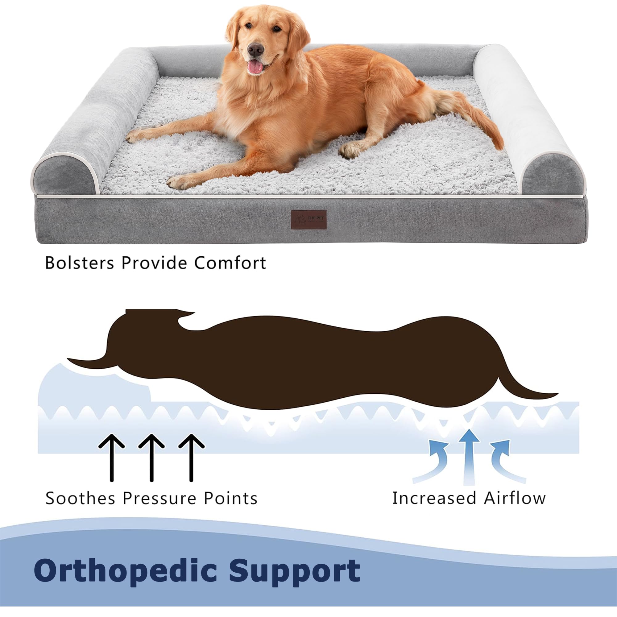 WESTERN HOME dog bed with waterproof lining to protect the foam.