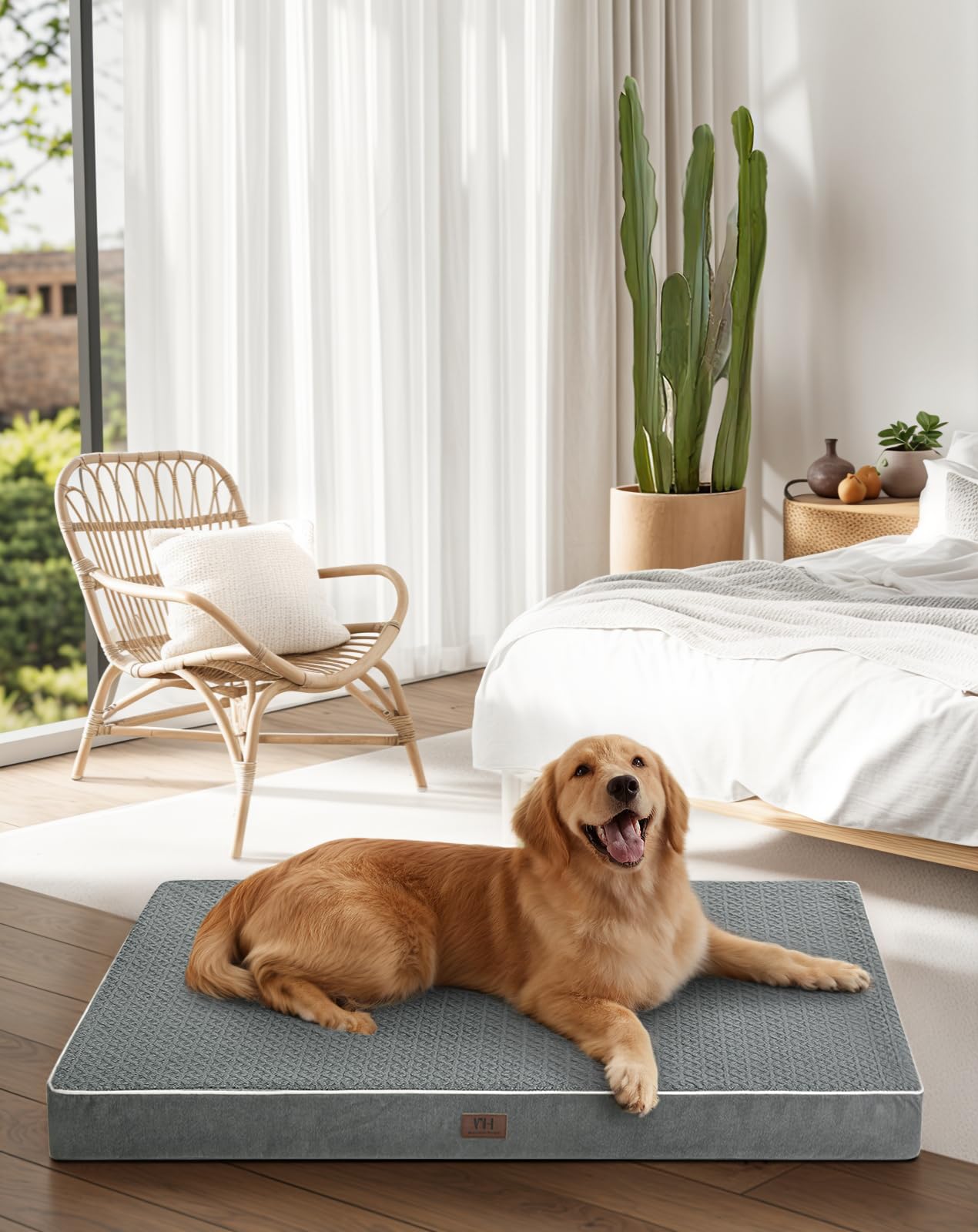 WESTERN HOME large dog bed plush surface for cozy, supportive sleep.