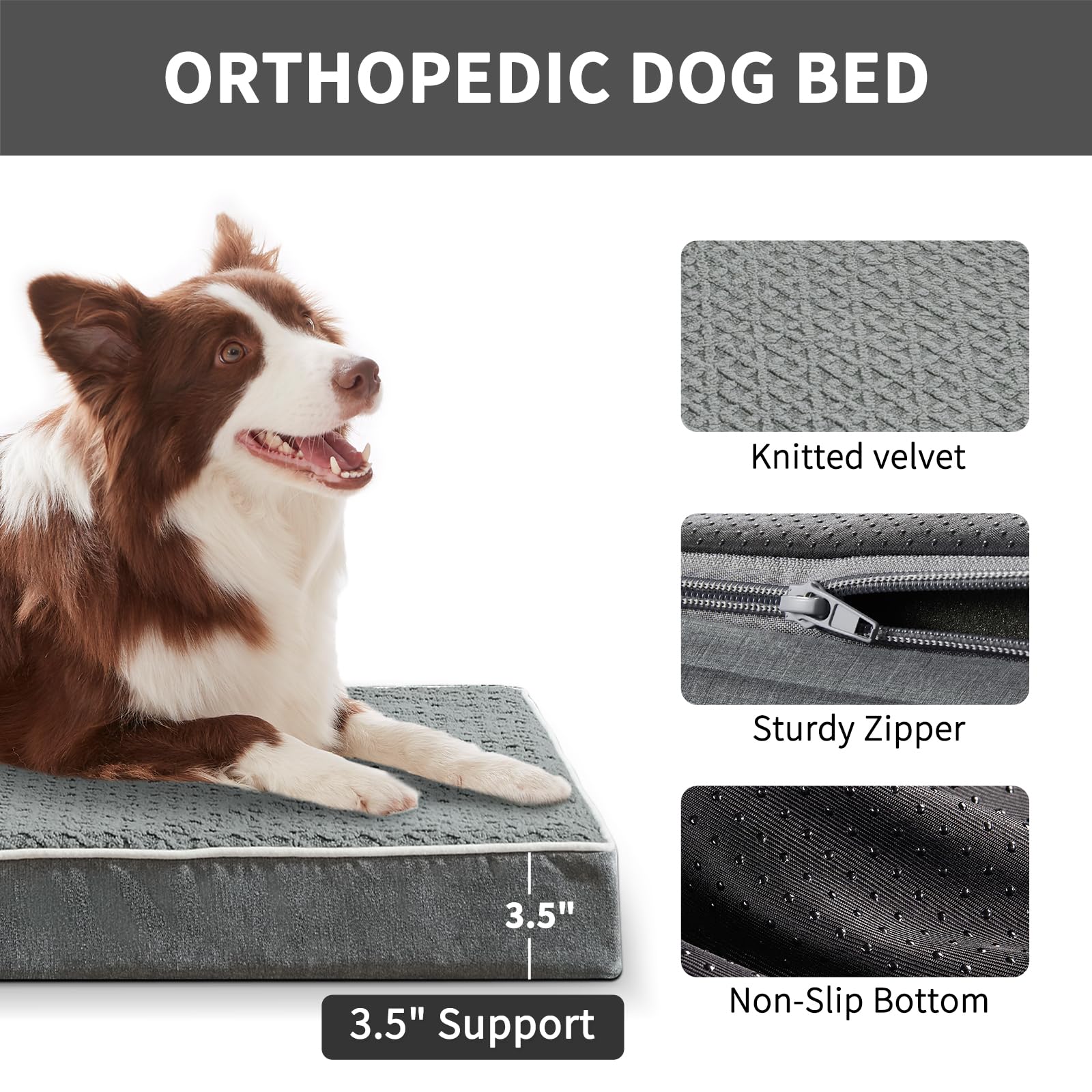 WESTERN HOME large dog bed waterproof cover keeps the crate dry.