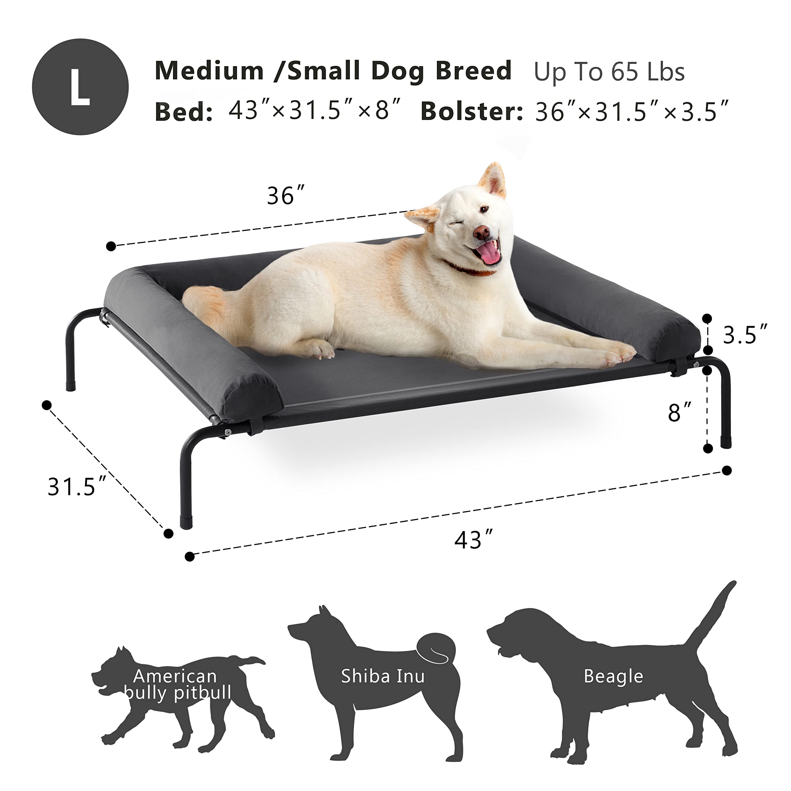 WESTERN HOME mesh surface promotes air flow for cooler resting.