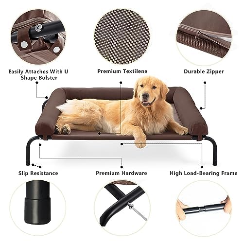 WESTERN HOME portable raised dog cot setup for indoor and outdoor use.