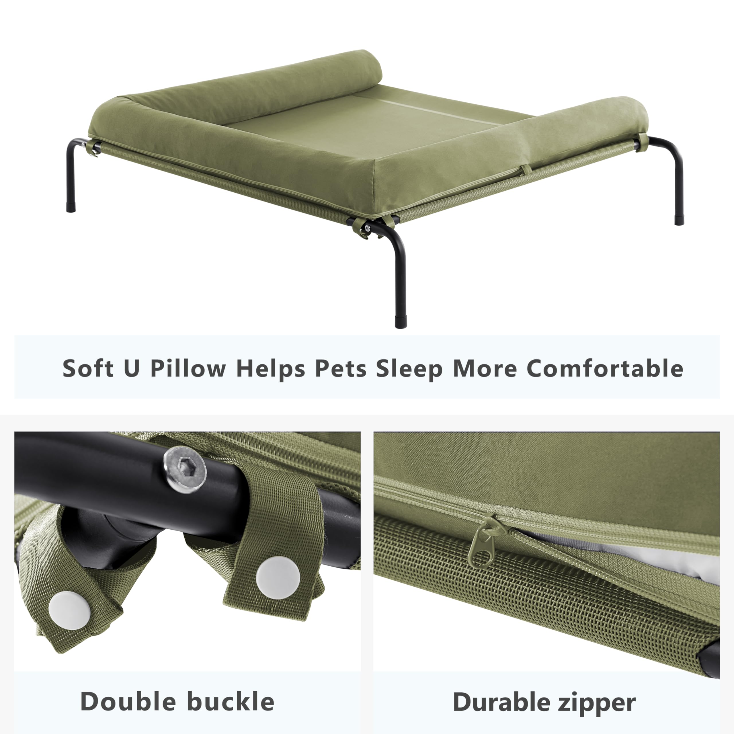 Western Home removable waterproof bolster emphasizes washable cushioning and protection