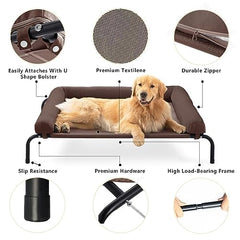 WESTERN HOME waterproof removable bolster pillow supports neck while lounging.