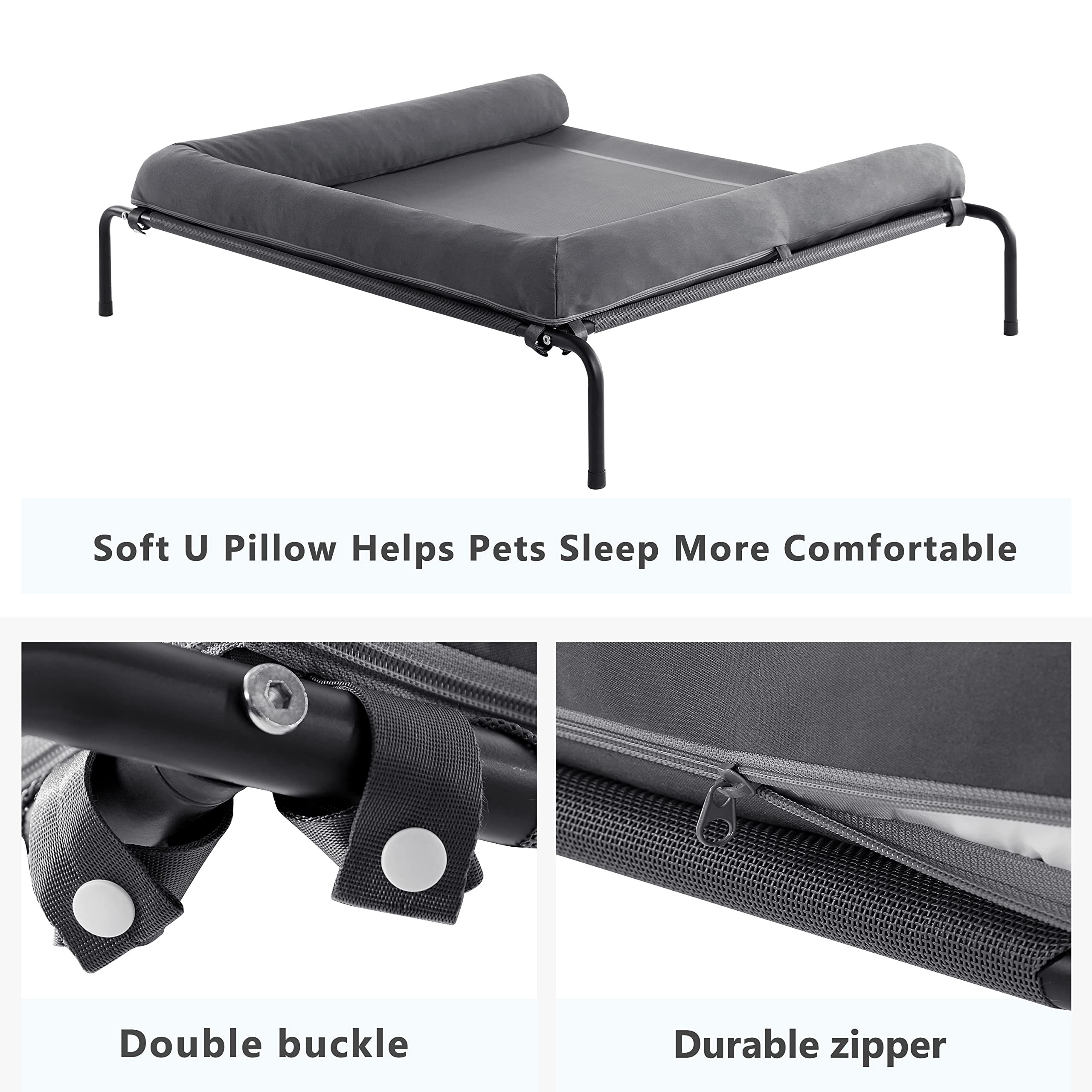 WESTERN HOME waterproof U-shaped pillow keeps cushions clean.