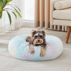 WESTERN HOME WH calming-dog-bed-donut-design promotes cozy, secure naps for pets.