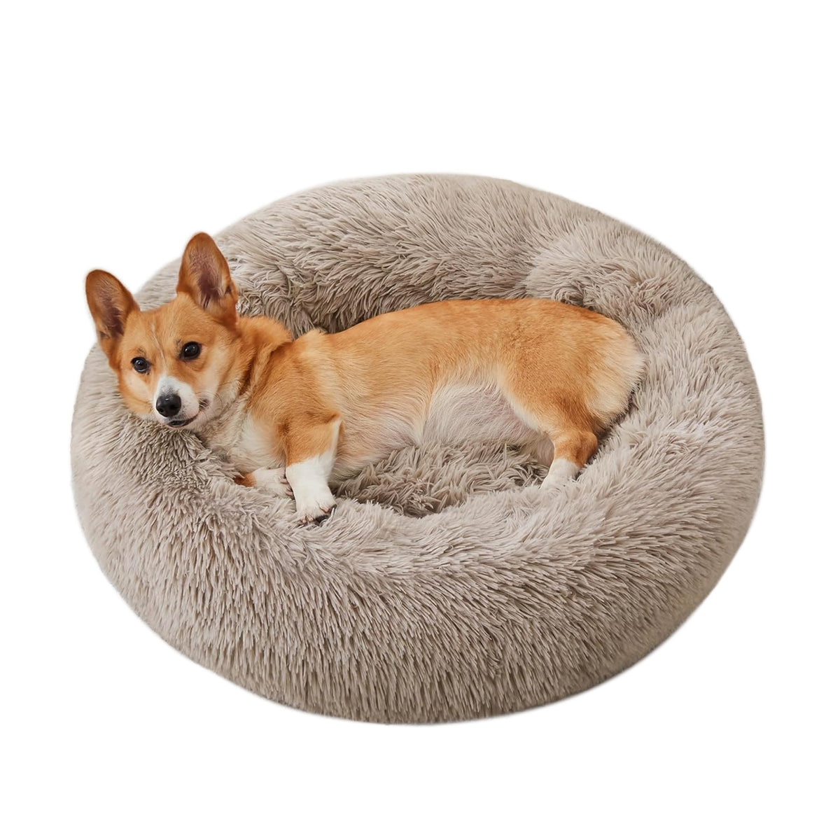 WESTERN HOME WH calming bed donut round offers a cozy nest for restful naps.