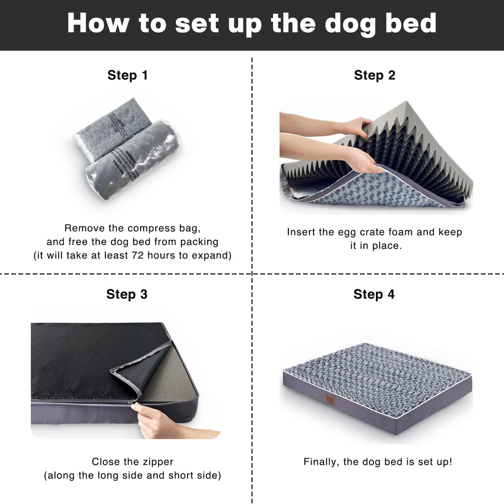 WESTERN HOME WH bed features non-slip bottom to stay in place on floors.