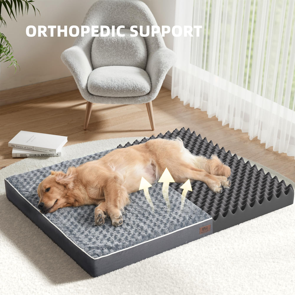 WESTERN HOME WH dog bed with 3in orthopedic foam supports joints during rest.
