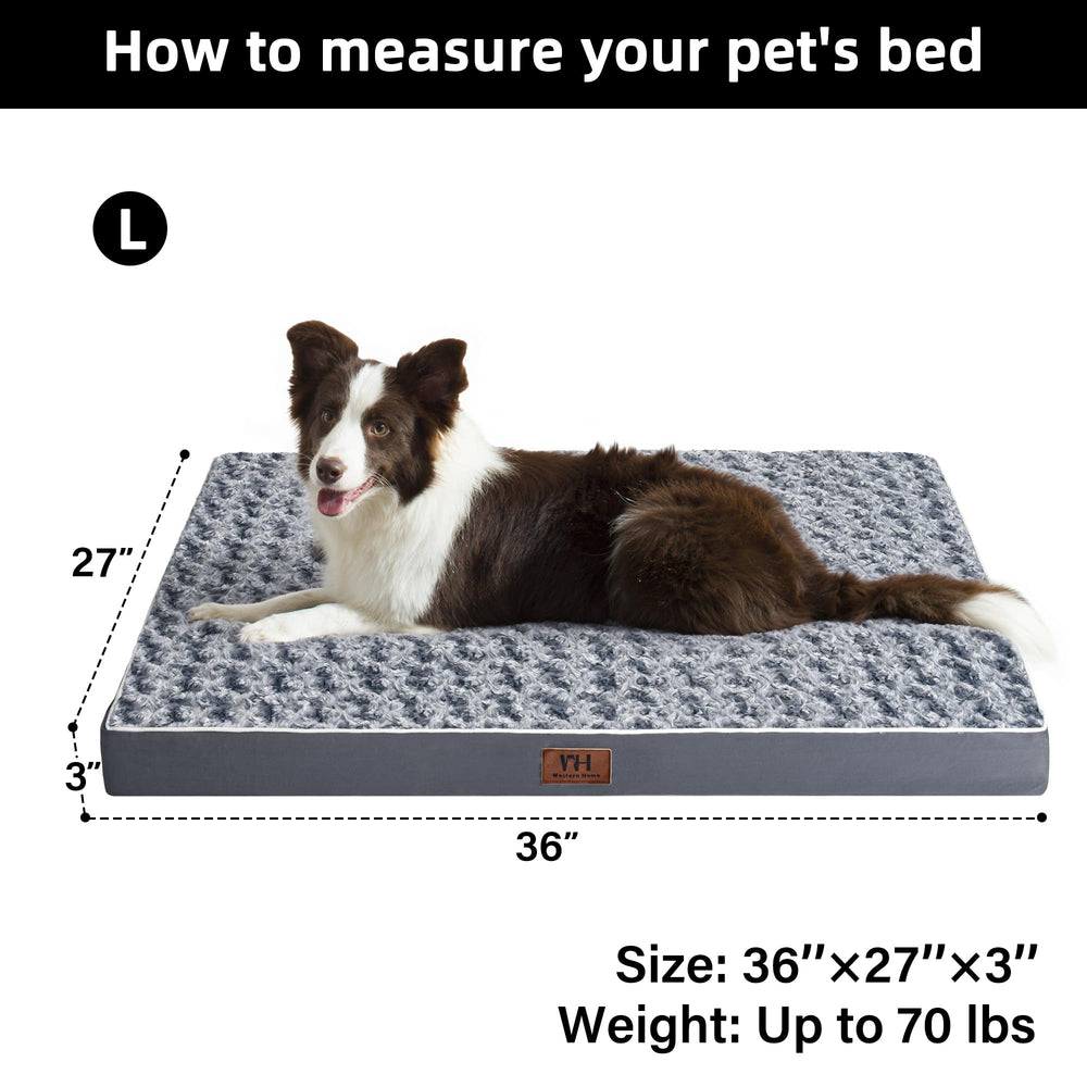 WESTERN HOME WH dog bed fits crates, sofas, and cars for versatile use.